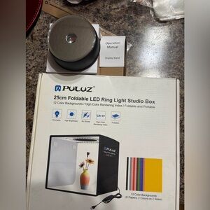 Puluz Foldable LED Ring Light Studio Box